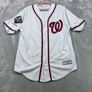 Washington Nationals Juan Soto Jersey Men's M White MLB Baseball CoolBase Champs